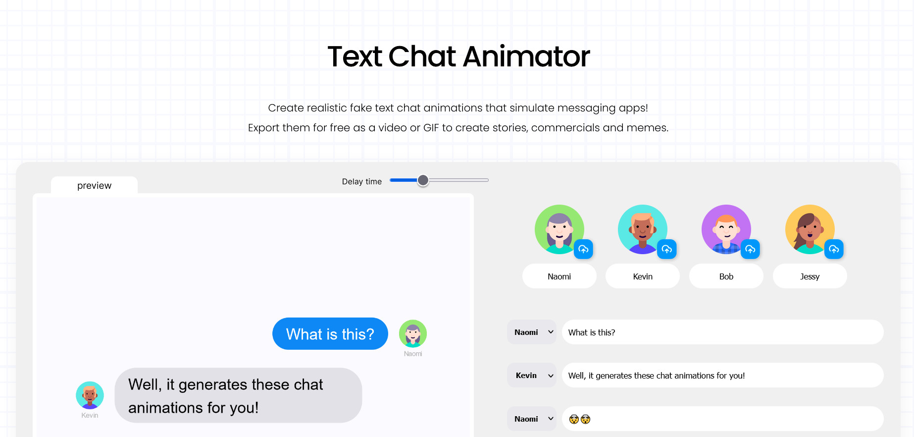 Text Chat Animator，短信聊天生成器