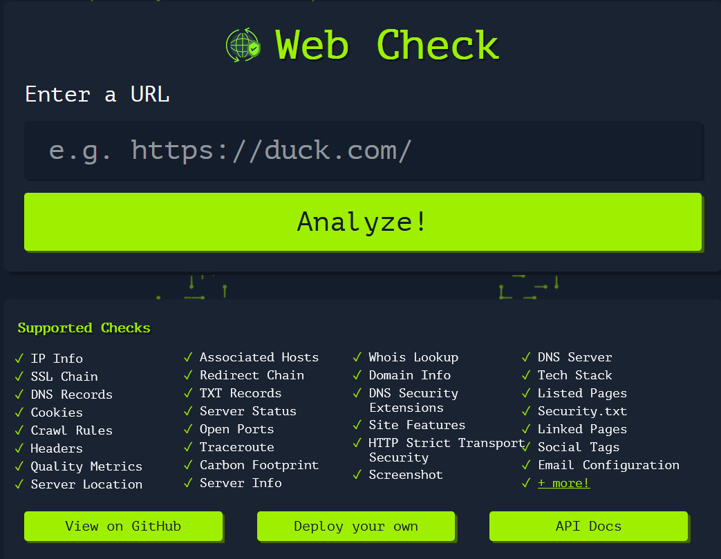 Web-Check，功能强大的开源网站分析工具-要福利，就在第一福利！
