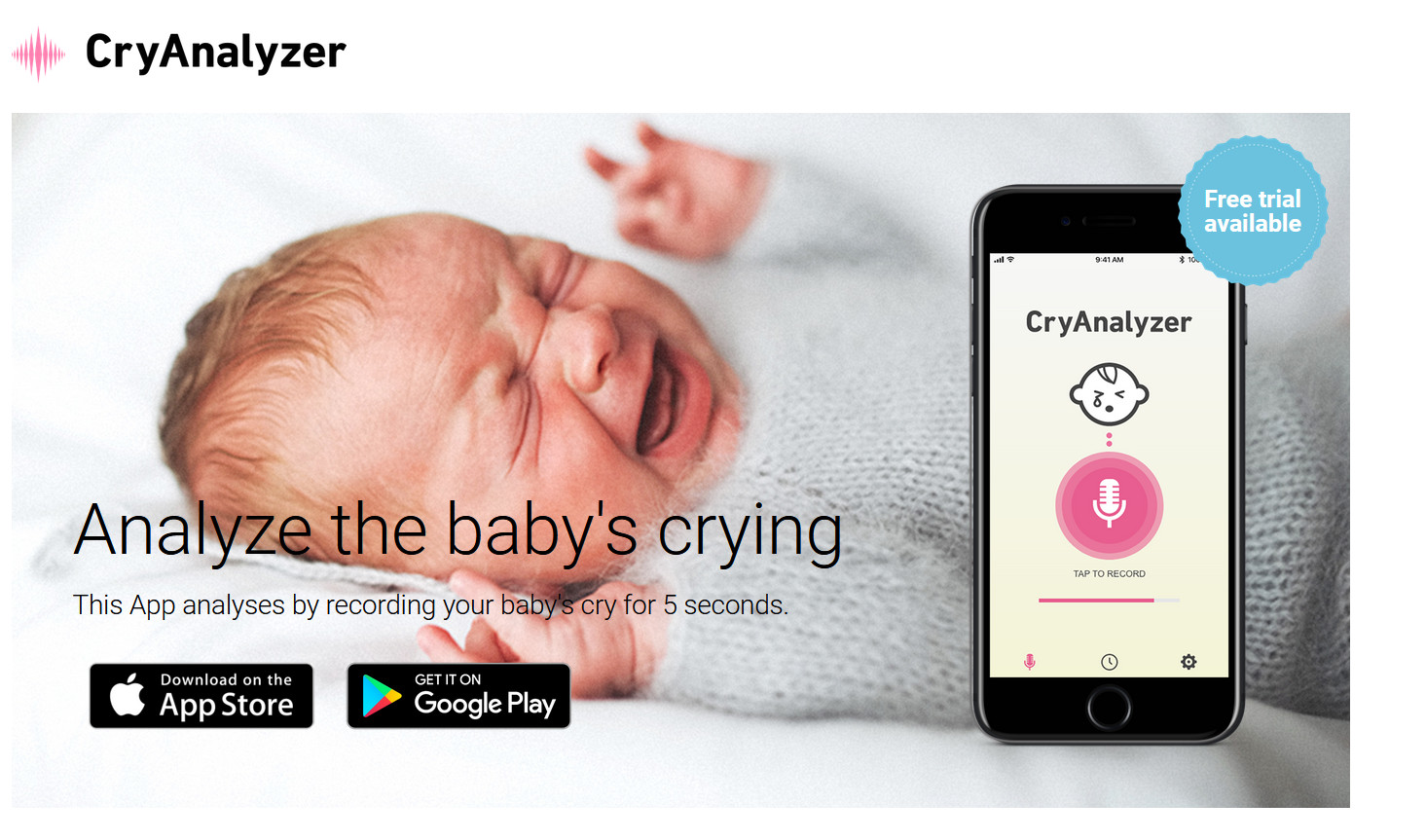 CryAnalyzer，婴儿哭声原因分析神器，让育儿变得轻松