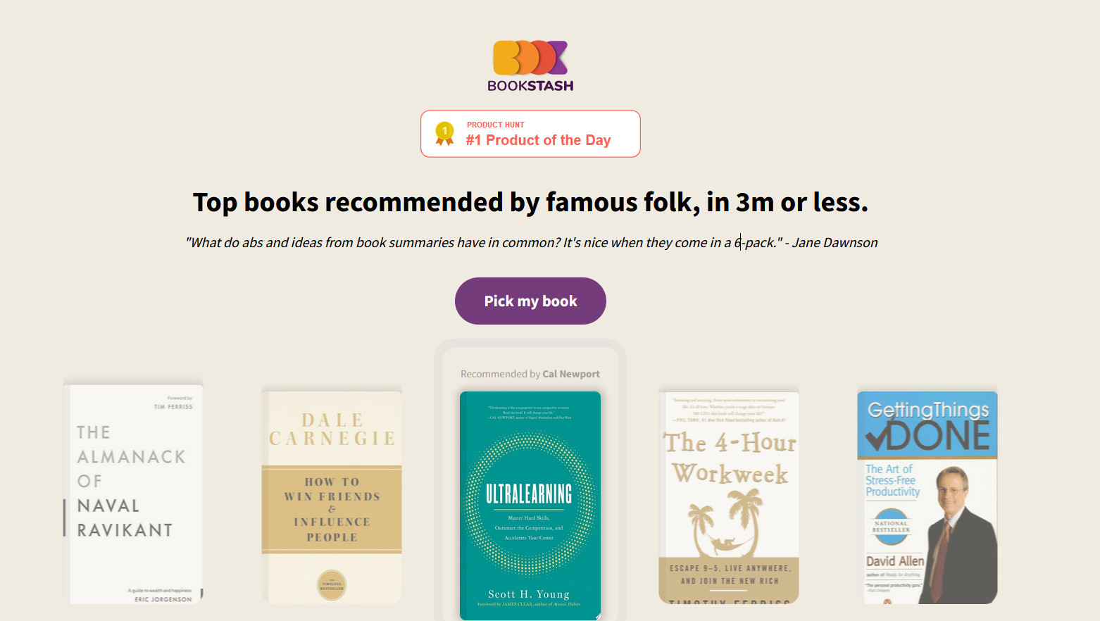 BookStash，3分钟速读名人推荐的顶级书籍