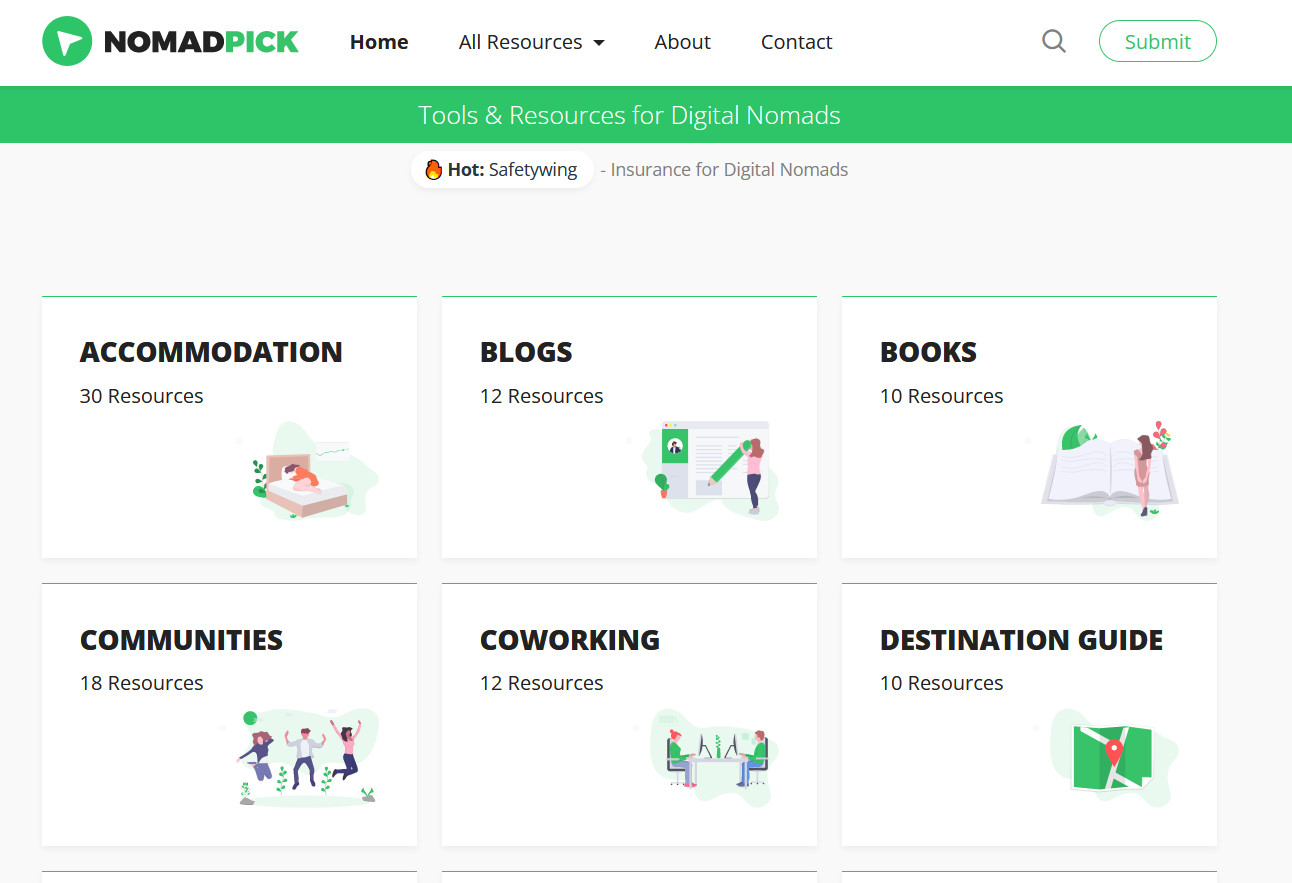 NomadPick，数字游民工具精选导航-要福利，就在第一福利！