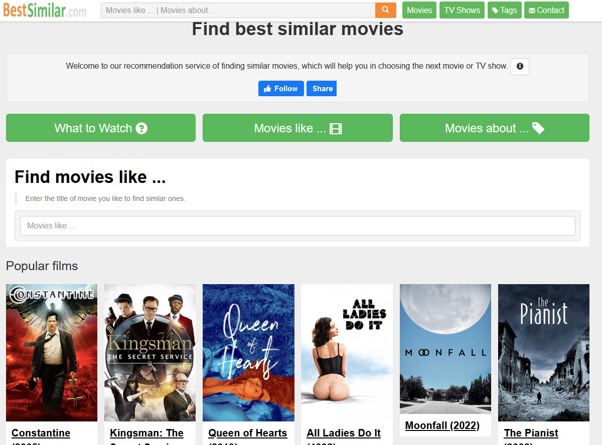 Best Similar Movies，相似影视推荐引擎-要佳软，一等好软件聚集地