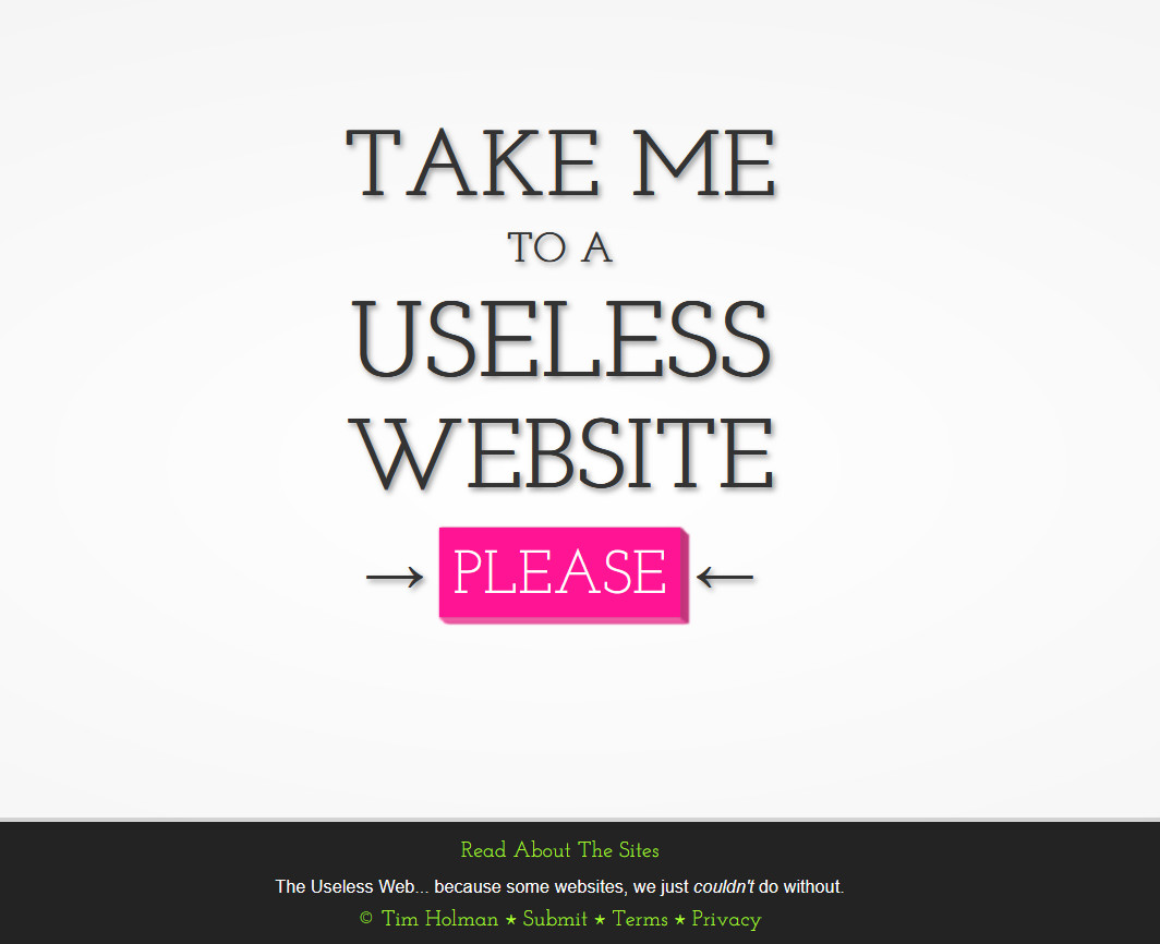 The Useless Web，随机带你去一个无用但有趣的网站-要福利，就在第一福利！