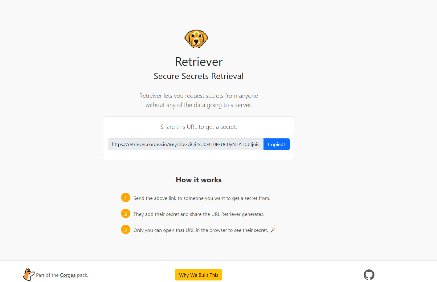 Retriever，通过互联网分享密码等敏感信息的开源服务