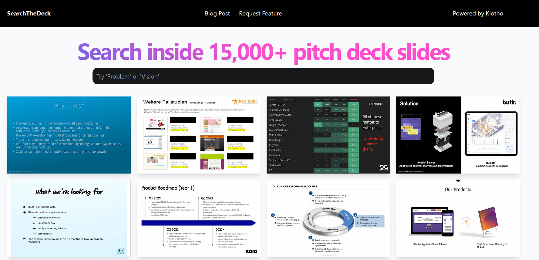 SearchTheDeck，Pitch Deck模板资源大全