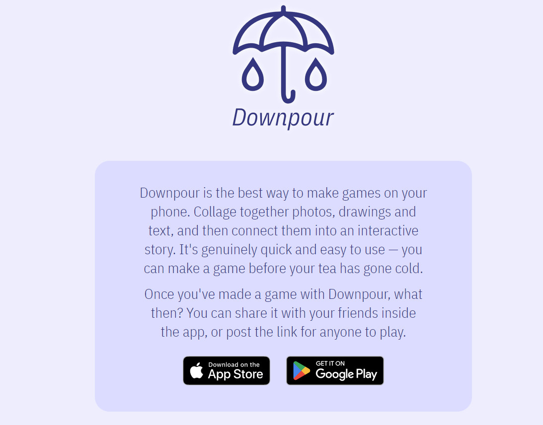 Downpour，移动端游戏制作器，轻松DIY属于自己的游戏