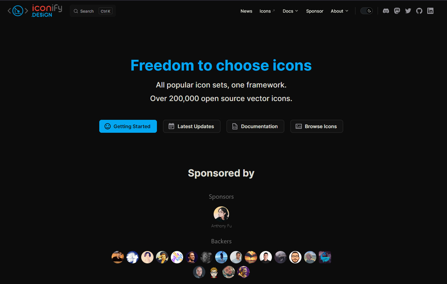 Iconify，功能最丰富的通用图标框架，20万+的免费开源矢量图标-要福利，就在第一福利！