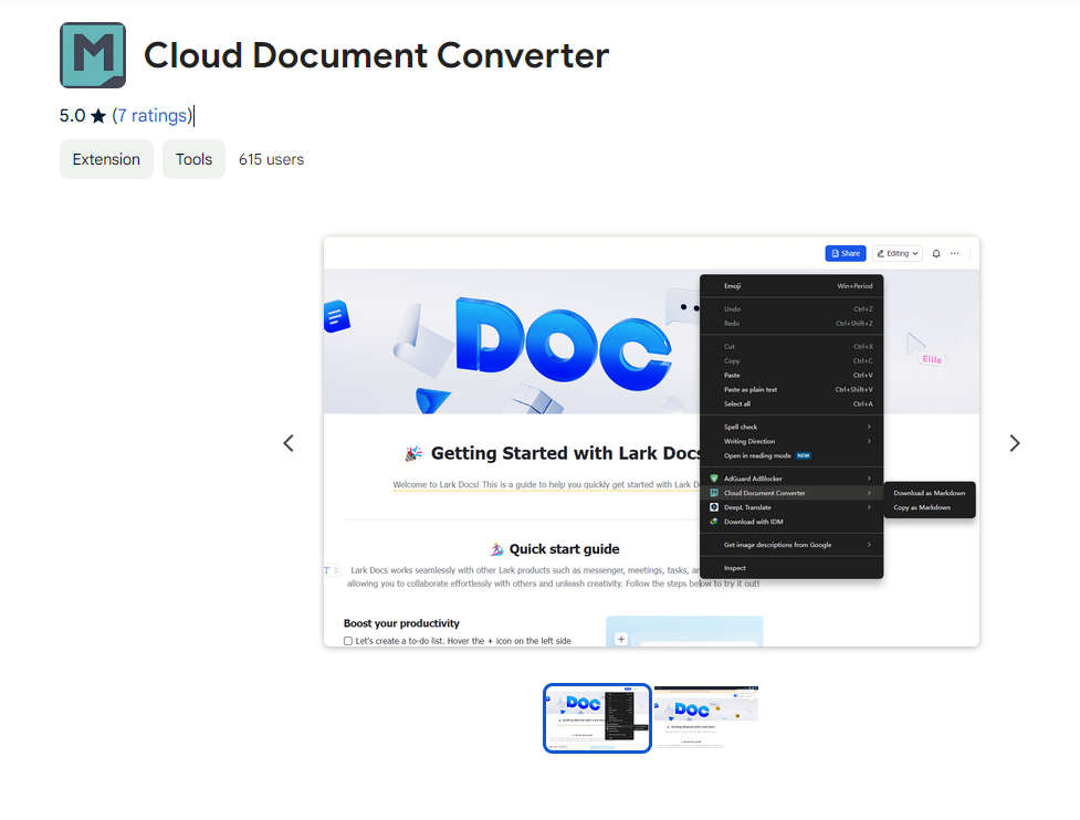 Cloud Document Converter，飞书文档下载插件