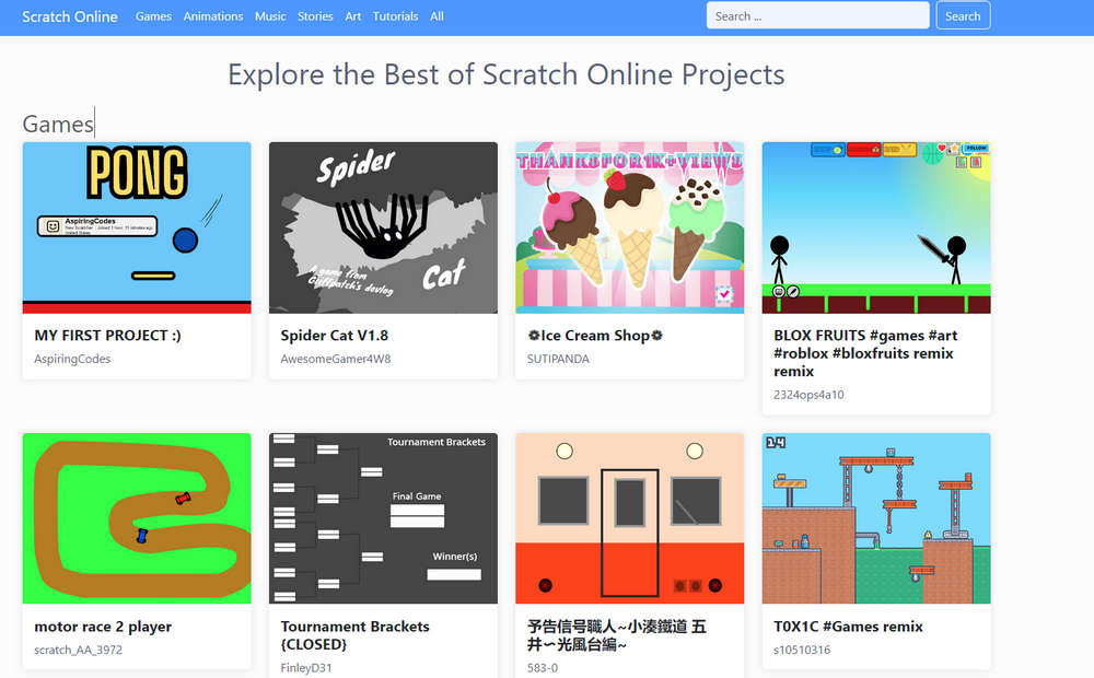 Scratch Online，Scratch编程作品在线分享站